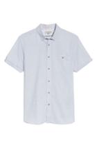 Men's Ted Baker London Beya Slim Fit Nepped Woven Shirt (l) - Blue