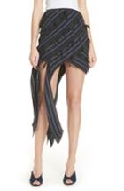 Women's Self-portrait Bow Detail Asymmetrical Skirt - Blue