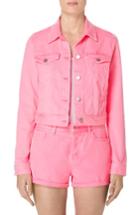 Women's J Brand Sun Harlow Shrunken Denim Jacket - Pink