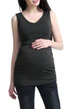 Women's Kimi & Kai Sophia Lace Back Maternity Tank - Grey
