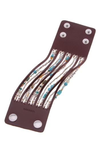 Women's Nakamol Design Leather Cuff Bracelet