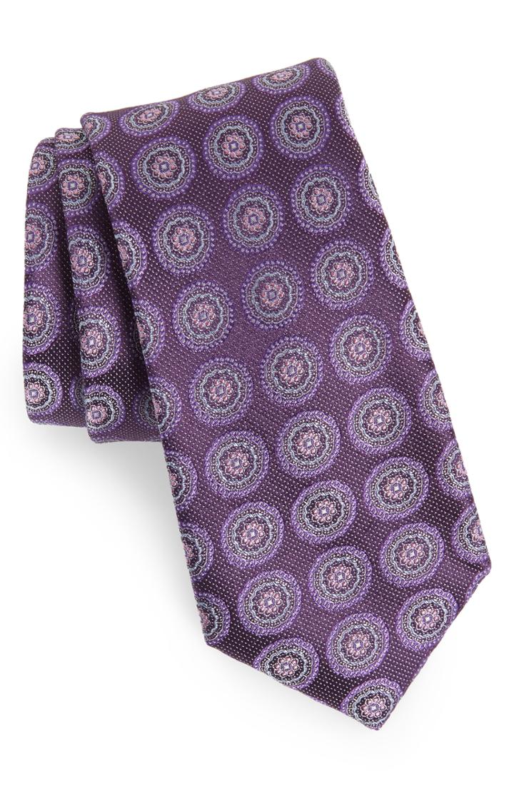 Men's Nordstrom Men's Shop Pinpoint Medallion Silk Tie