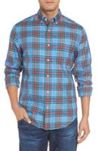 Men's Vineyard Vines Tucker Belmont Classic Fit Plaid Sport Shirt - Blue/green