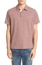 Men's Rag & Bone Standard Issue Regular Fit Slub Cotton Polo - Pink