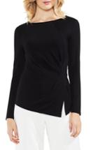 Women's Vince Camuto Asymmetrical Hem Twist Top - Black