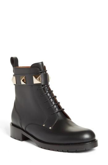 Women's Valentino Garavani Lock Combat Boot