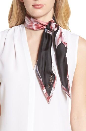 Women's Ted Baker London Tiinna Silk Scarf, Size - Black