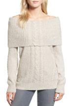 Women's Chelsea28 Off The Shoulder Sweater, Size - Ivory