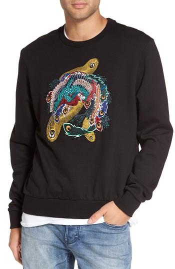 Men's Elevenparis Nolan Embroidered Sweatshirt, Size - Black