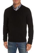 Men's Nordstrom Men's Shop Cashmere V-neck Sweater - Black