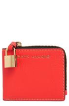 Women's Marc Jacobs The Grind Leather Snap Wallet - Red