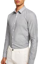 Men's Topman End On End Sport Shirt - Grey