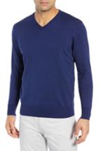 Men's Peter Millar Crown Regular Fit V-neck Sweater - Blue