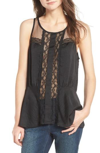 Women's Hinge Lace Inset Satin Tank