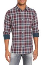 Men's Nordstrom Men's Shop Lumber Duofold Slim Fit Plaid Shirt - Burgundy