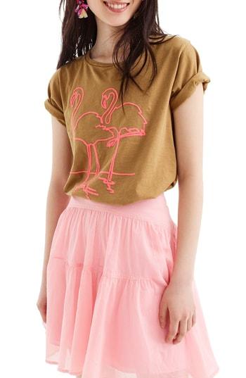 Women's J.crew Flamingo Tee - Beige