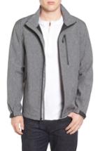 Men's Black Rivet Soft Shell Jacket, Size - Grey