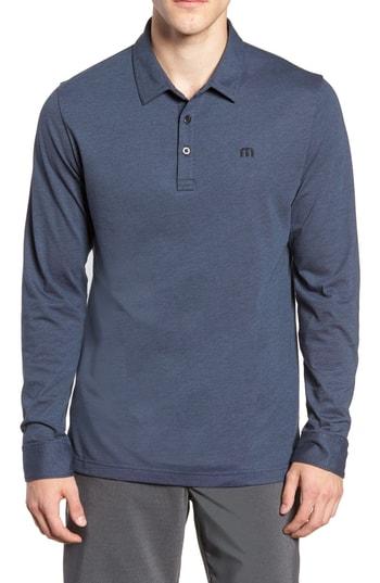 Men's Travis Mathew Gir Pin Dot Polo - Blue