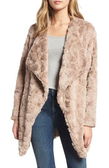 Women's Bb Dakota Tucker Wubby Faux Fur Coat - Beige