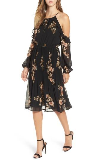 Women's Astr The Label Persephone Cold Shoulder Dress - Black