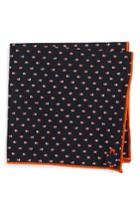 Men's Armstrong & Wilson Navy Lily Cotton Pocket Square