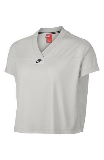 Women's Nike Sportswear Short Sleeve Crop Tee - Grey