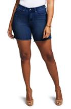 Women's Curves 360 By Nydj Shape Slim Straight Shorts - Blue
