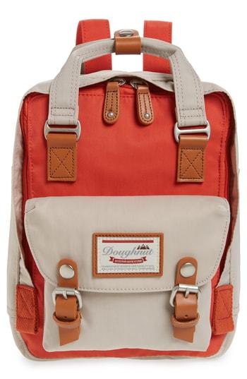 Doughnut Mini Macaroon Colorblock Water Resistant Backpack - Orange