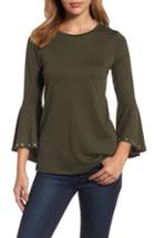 Women's Michael Michael Kors High/low Bell Sleeve Top - Green