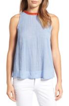 Women's Thml Fringe Neck Woven Top
