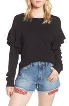 Women's Joe's Faye Ruffle Sweatshirt - Black