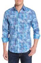 Men's Stone Rose Crinkle Print Sport Shirt