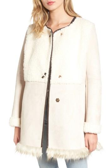 Women's Sam Edelman Faux Shearling Car Coat