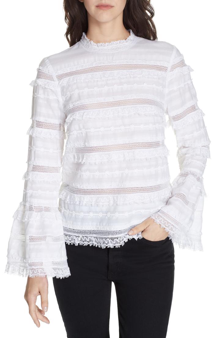 Women's Ulla Johnson Grace Lace Blouse - White