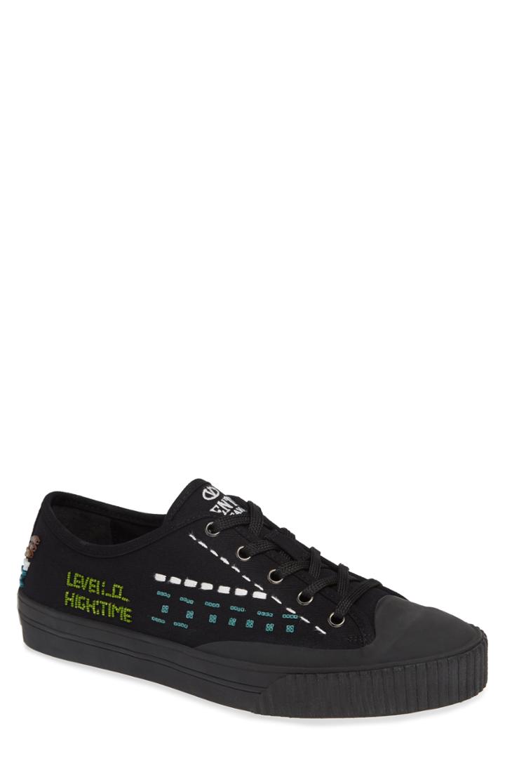 Men's Valentino Garavani Embroidered Arcade Sneaker Us / 41eu - Black