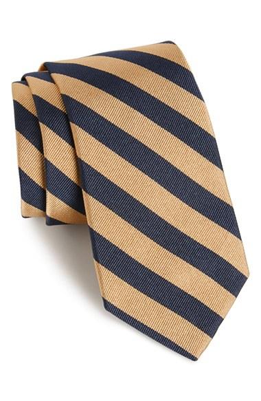 Men's Gitman Stripe Silk Tie, Size X-long - Brown