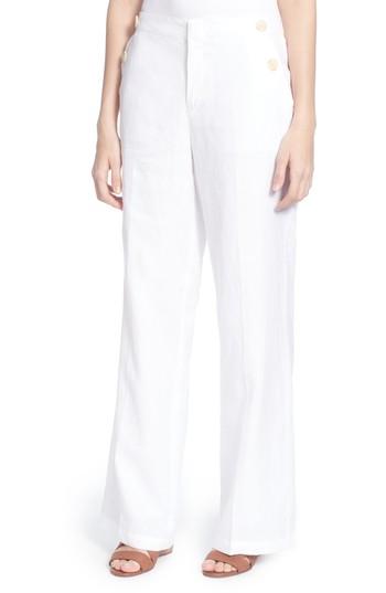 Women's Catherine Catherine Malandrino Fritz Linen Sailor Pants - White