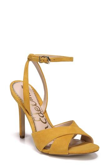 Women's Sam Edelman Aly Ankle Strap Sandal M - Yellow