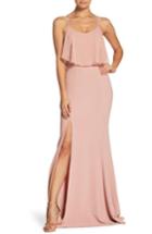 Women's Dress The Population Diana Cold Shoulder Side Slit Gown - Pink