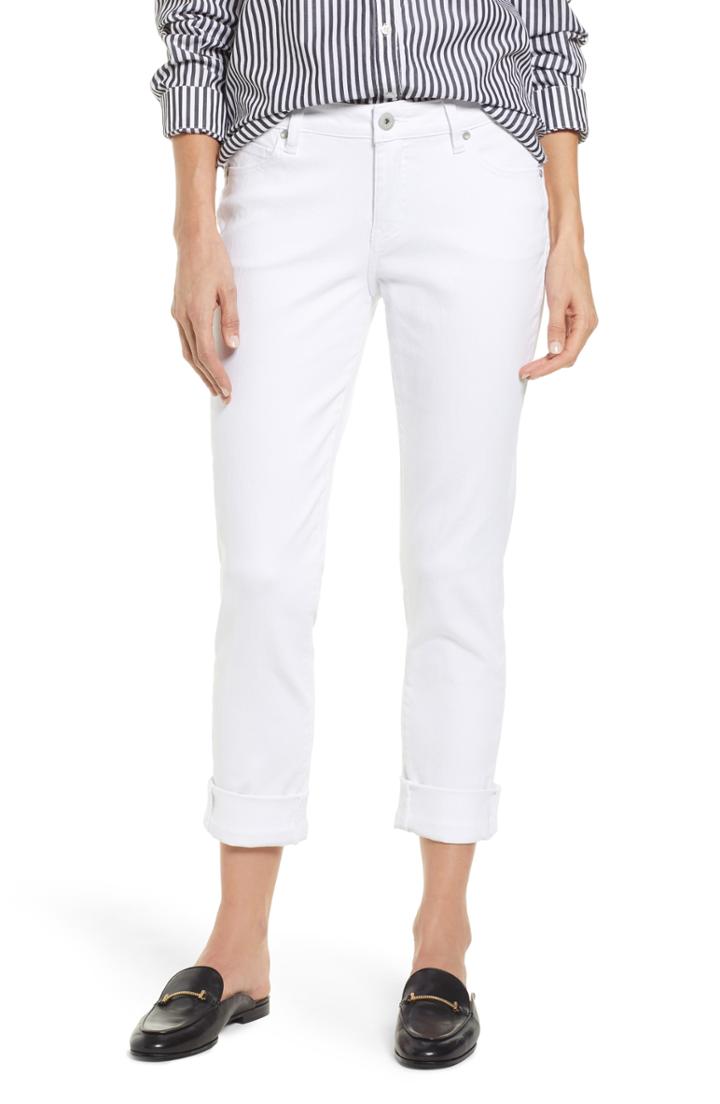 Women's Jag Jeans Carter Girlfriend Stretch Cotton Jeans - White