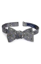 Men's The Tie Bar Spree Dot Silk Bow Tie, Size - Grey