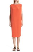 Women's Zero + Maria Cornejo Twist Detail Silk Dress - Orange