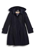 Women's Burberry Tringford Waterproof Hooded Coat Us / 40 It - Blue