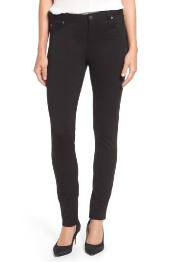 Petite Women's Two By Vince Camuto Skinny Ponte Pants /10p - Black