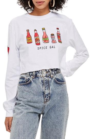 Women's Topshop By Tee & Cake Spice Gal Crop Tee