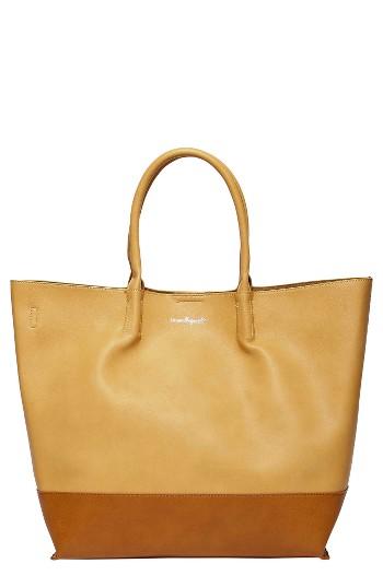Urban Originals Revenge Colorblock Faux Leather Tote - Beige