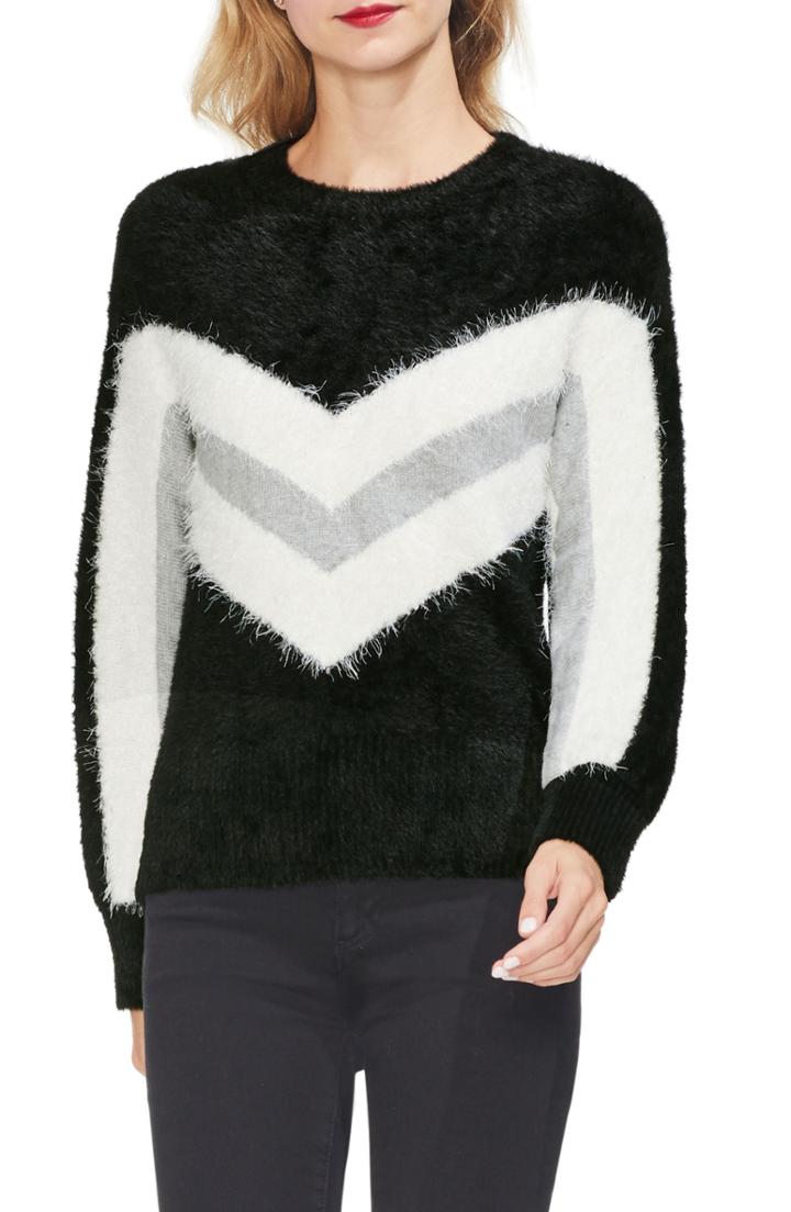 Women's Vince Camuto Tinsel Chevron Sweater