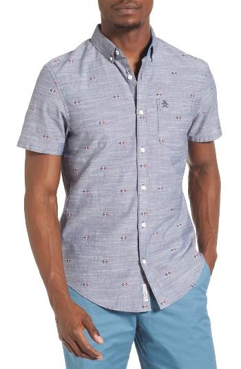 Men's Original Penguin Argyle Print Chambray Shirt