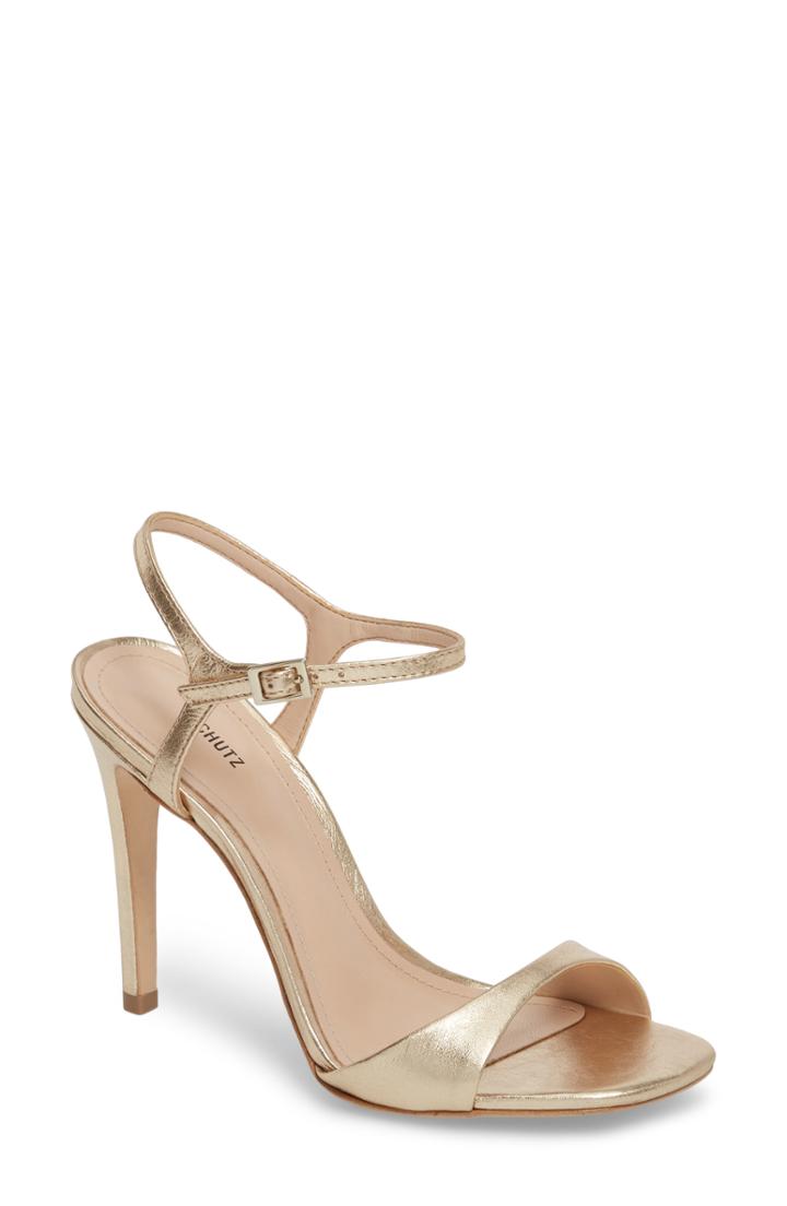 Women's Schutz Jade Ankle Strap Sandal M - Beige