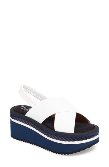 Women's Robert Clergerie Omin Platform Slingback Sandal Us / 35.5eu - White